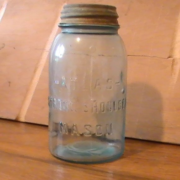 Atlas Blue Mason Jar Great Seeding 1915- 1925 - Picture 1 of 8